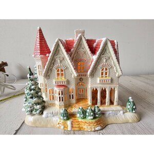 Vintage Walter brockmann Castle Mansion House limited musical village xmas decor